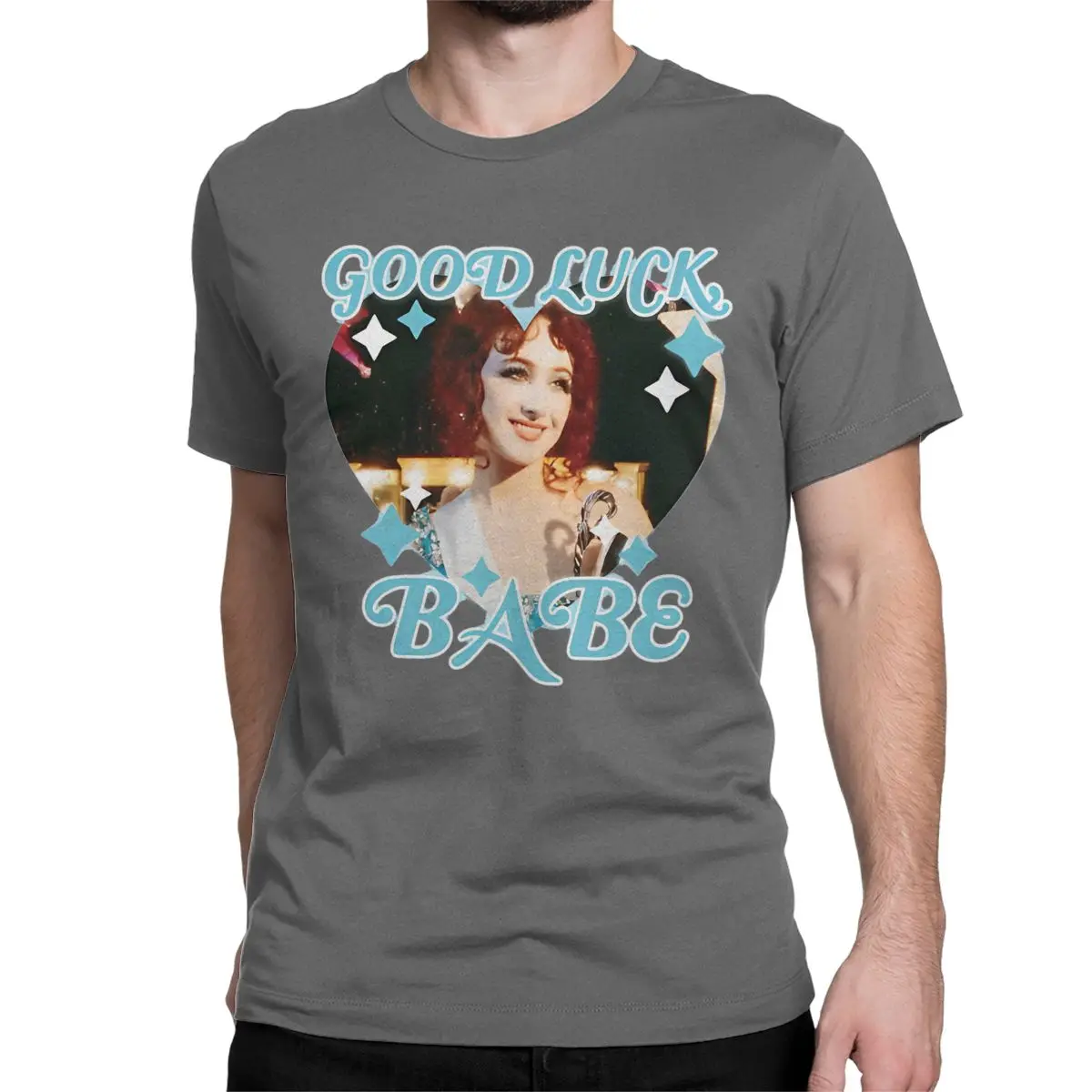Camiseta Chappell Roan "Good Luck Babe" para hombre y mujer, cantante, música, algodón, manga corta, tallas 4XL, 5XL y 6XL.