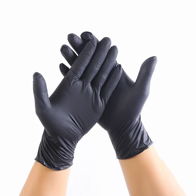 Gants jetables noirs