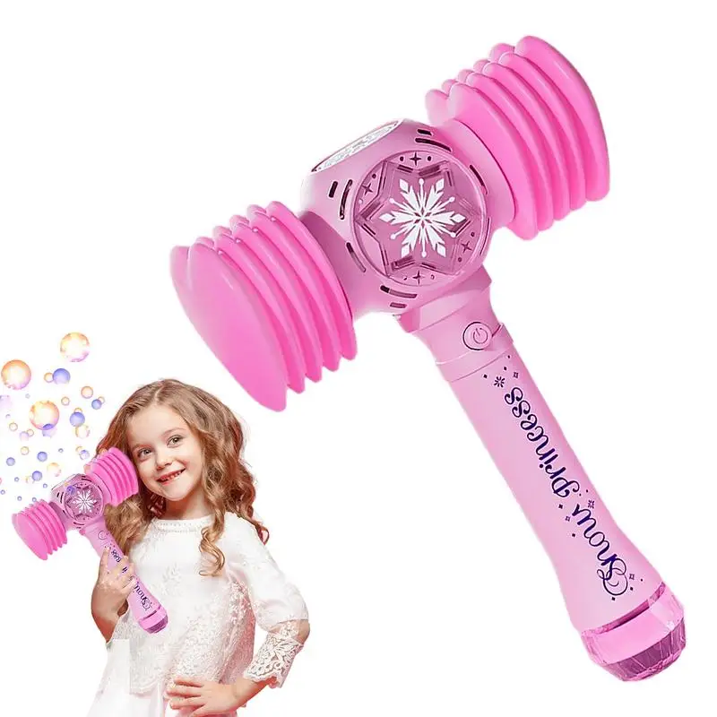 

Bubble Machine For Parties Automatic Bubble Blower Machine In Hammer Shape Cartoon Bubble Maker Toys Reusable Outdoor Handheld