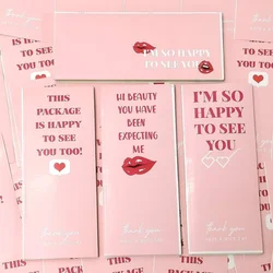 This package is happy to see you too seal labels stickers Cute Pink thank you stickers Packaging Sealing Decoration Stickers