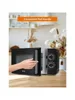 Black Microwave, with Rotary Switch Knob, 700W Countertop Small Microwave, with Microwave Turntable Plate, 6 Level Power 2