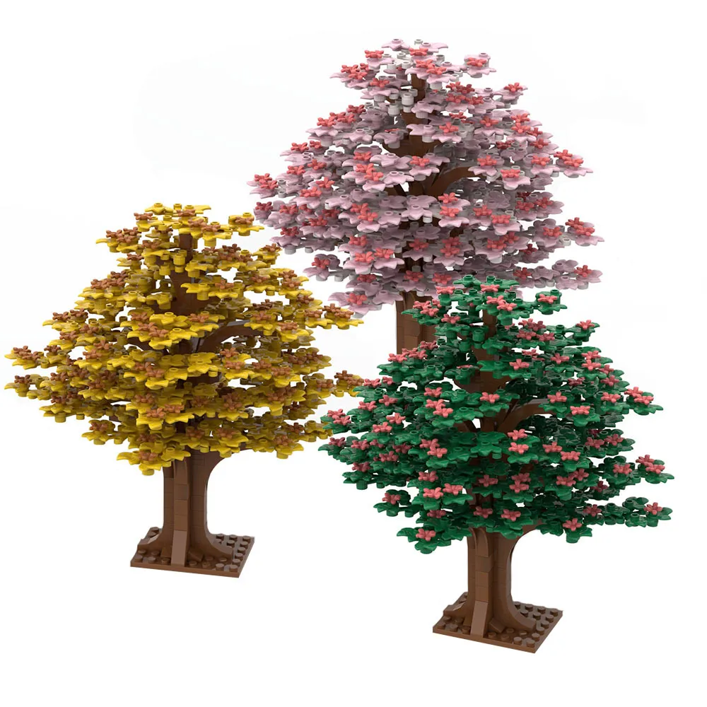 

Sakura Tree Building Block Flower City Street View Series Moc Bricks Architecture DIY Model Educational Toys Children Gifts