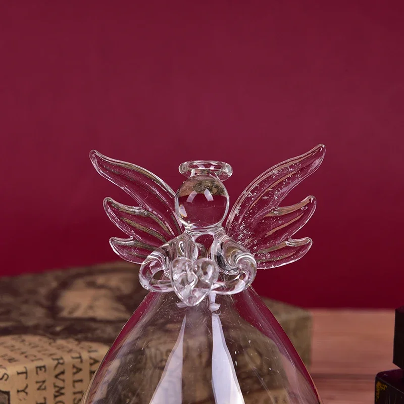 Creative Angel Glass Hanging Tea Lamp Candle Holder Family Room Party Decorative Candlestick, candle holders