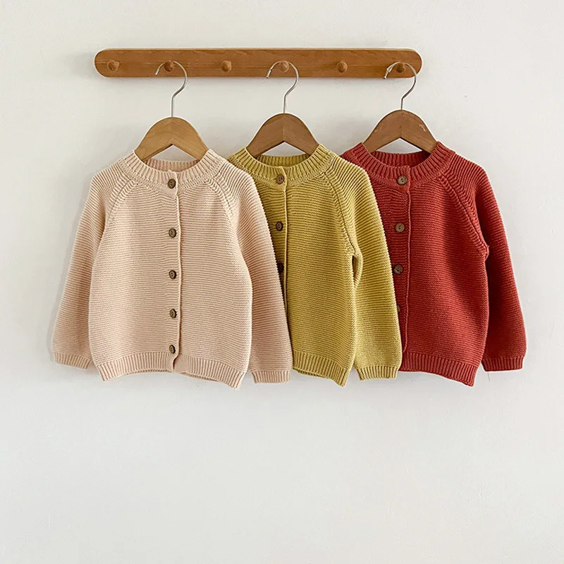 

Baby Girls Sweaters 2023 New Autumn Winter Infant Newborn Cotton Kint as Cardigan Outwear Clothing