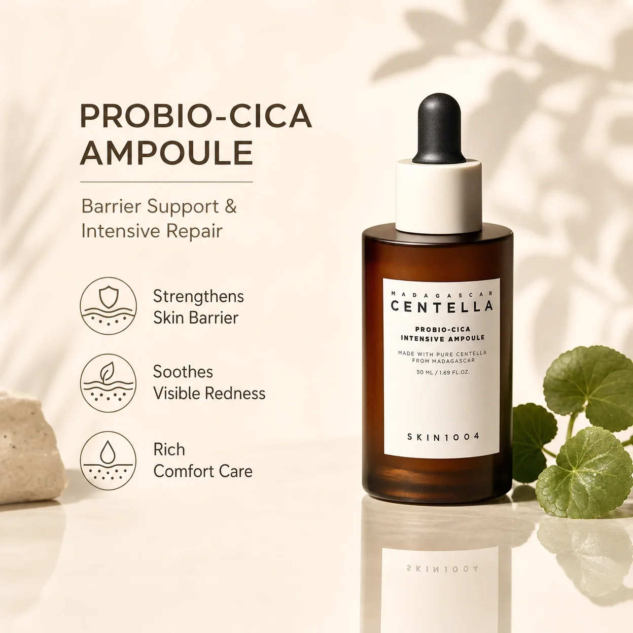 Korean Centella Ampoule Essence,Brightening Calming and Repairing Pores Smoothing Face Moisturize Serum Daily Face Care Products - immagine 3