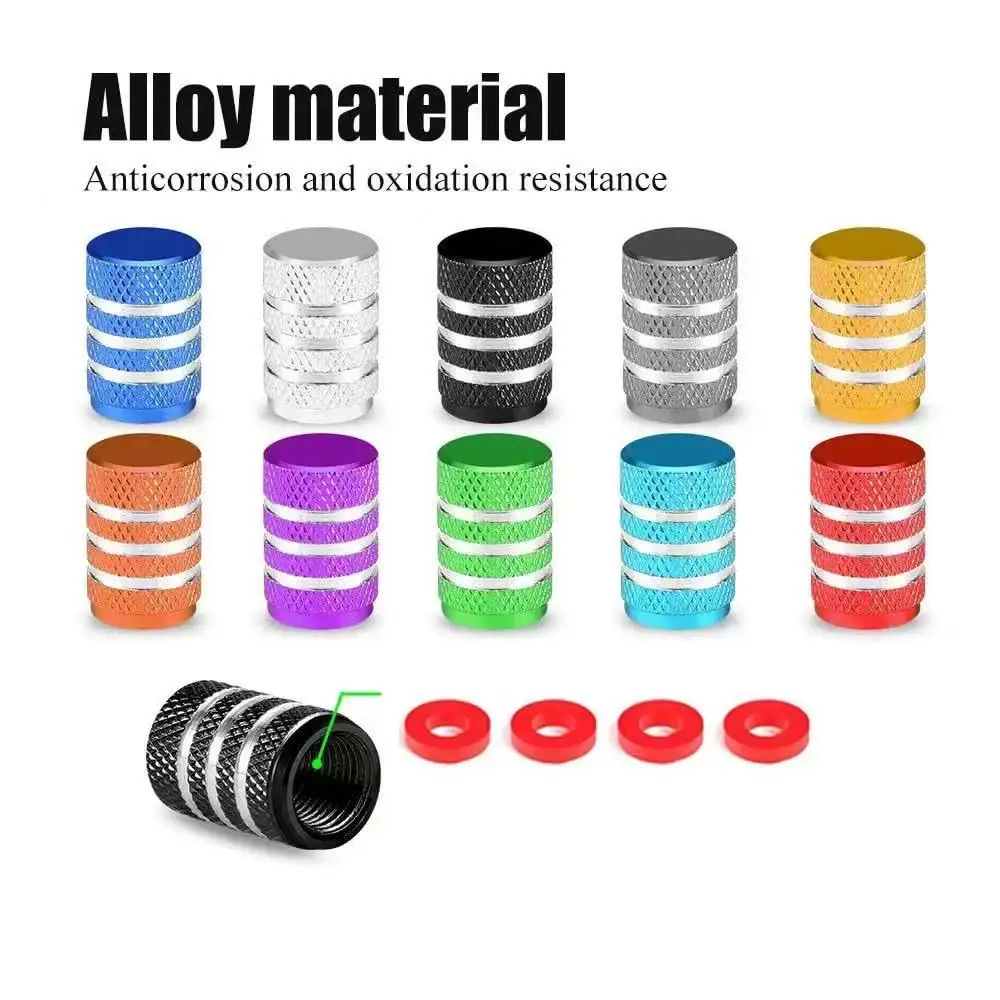 Universal Car Wheel Tire Air Valve Dust Caps - Sleek Stem Cover Caps