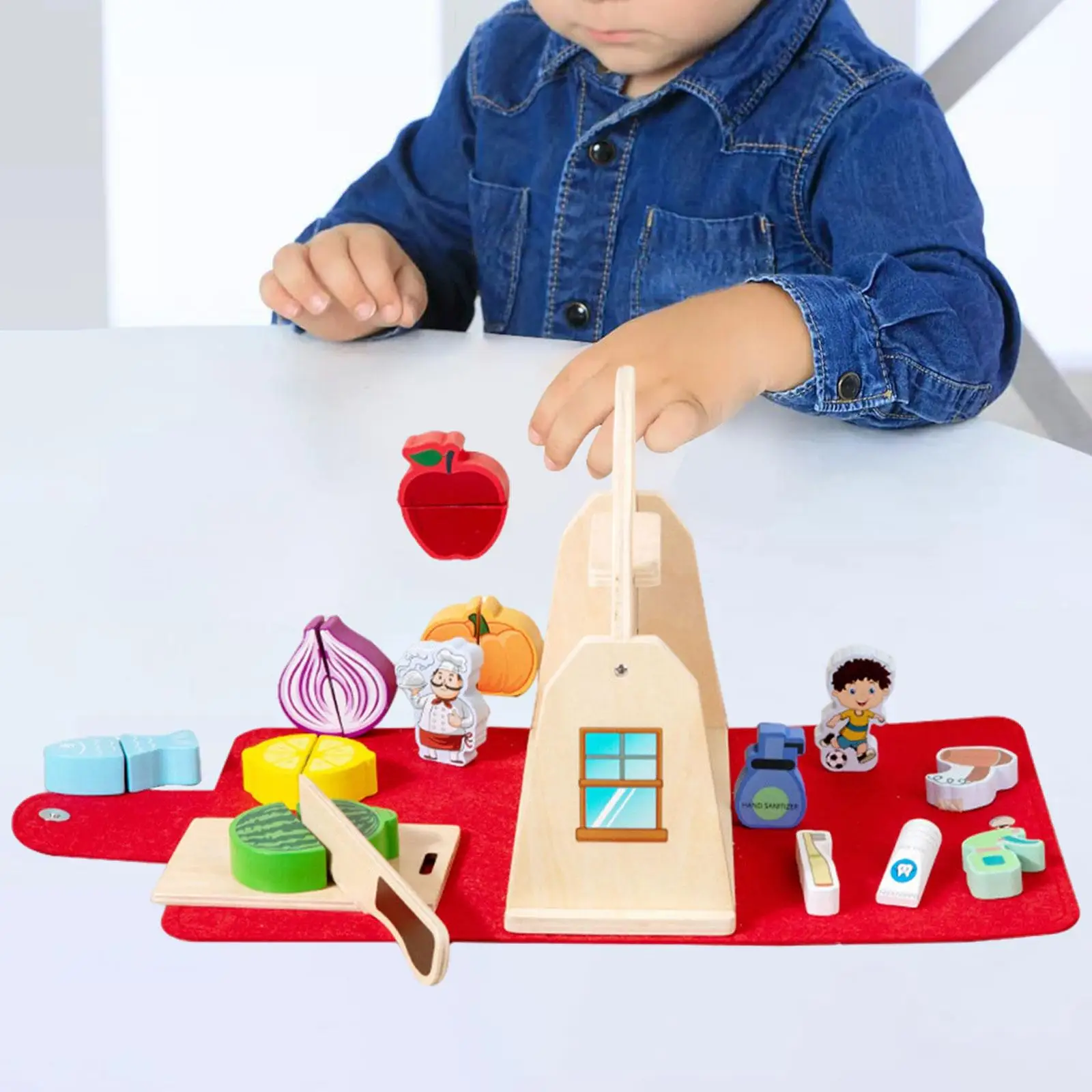 

Pretend Kitchen and Bathroom Toys Fine Motor Skills Party Favors Gift Educational Toy for Kids Ages 1 2 3 Toddlers Children Boy