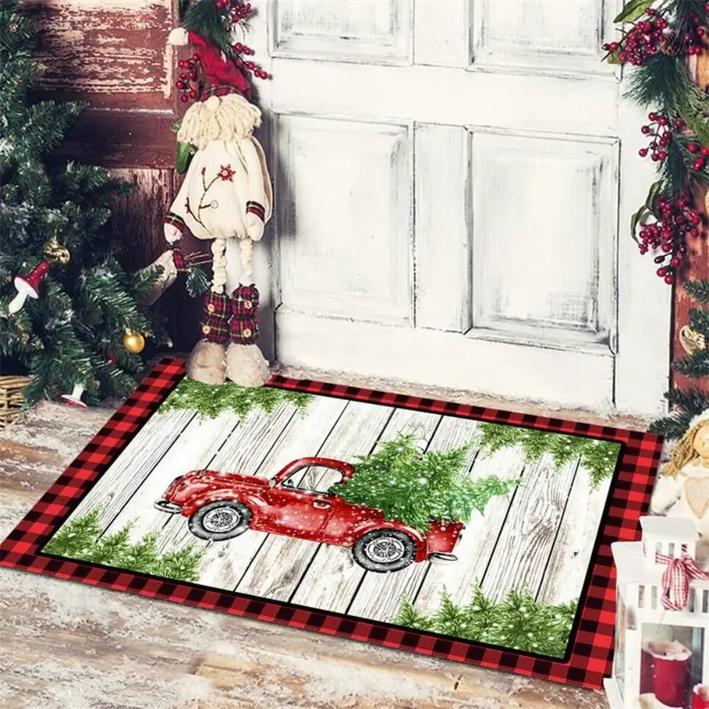 Christmas Floor Mat Entrance Doormat Bedroom Bath Toilet Anti Slip Carpet Merry Christmas Decoration for Home New Year Gift