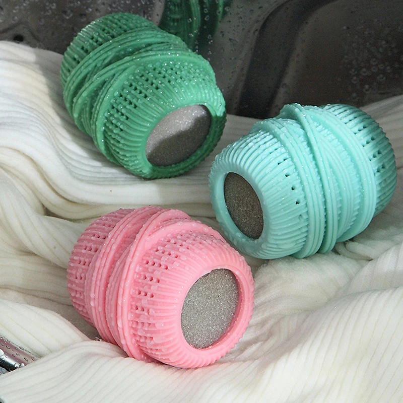 Laundry Cleaning Ball Sponge Liquid-adding Decontamination Tpe Clothes Cleaner anti-winding Washing Capsules Machine Hair Remove laundry ball