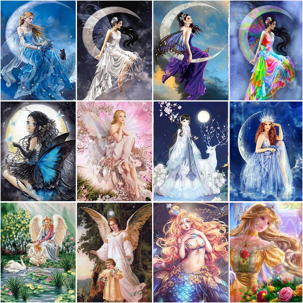 

Картина-портрет из страз 5D, аниме, Луна, Бабочка, девушка, алмазная живопись, инкрустированная стразами, вышивка, картина, украшение для дома