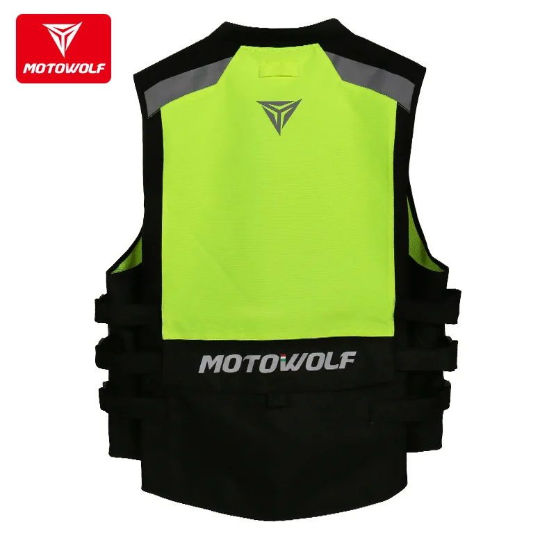 Motowolf 오토바이 오토바이 재킷, 반사 조끼, CE, 높은 가시성, 모토 레이싱 의류, 반사 재킷, 메쉬 조끼