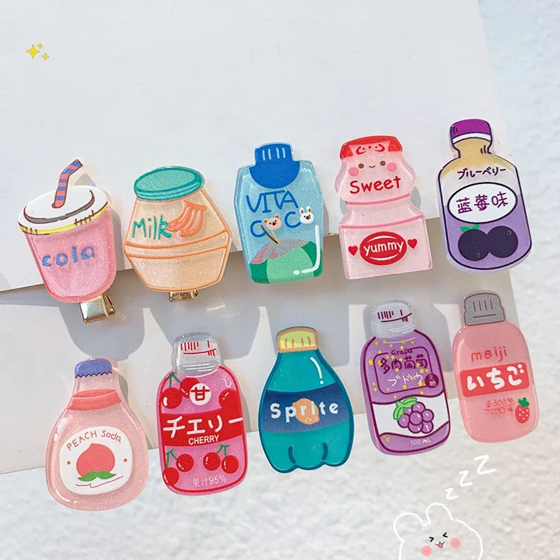 Cute Kawaii Princess Girls Bobbles Hairpin Korean Fashion Bottle Hair Pin Plastic Side Clips for Baby Headdress Accessories