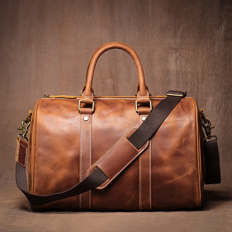 Leather Travel Bag Fine Leather Luggage Leather Hand Luggage