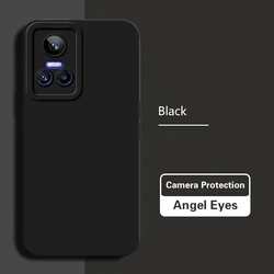 Original Liquid Silicone Angel Eyes Back Cover for Realme GT Neo 2T (Classic Black)