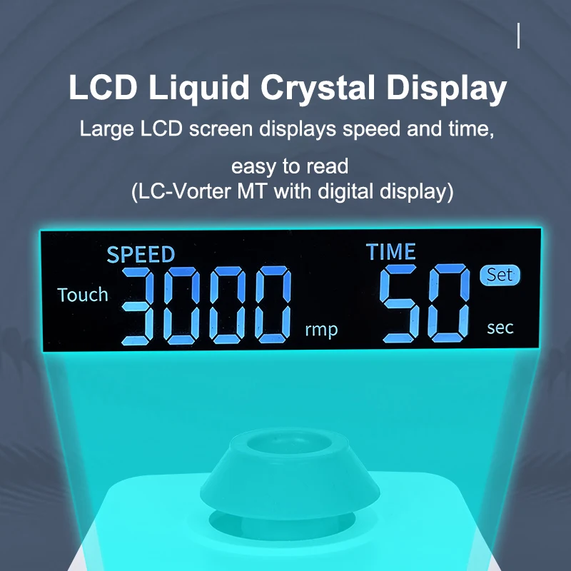 고품질 테스트 튜브 아날로그 속도 조절 소용돌이 믹서 실험실 LCD 디지털 마이크로 플레이트, 빠른 혼합 믹서
