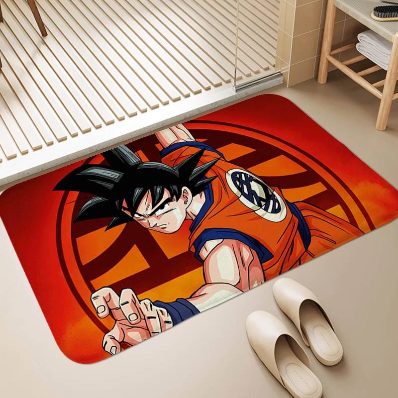 욕실용 문짝 매트, D-Dragons B-Balls 세척 가능, 미끄럼 방지 주방 매트, 애니메이션 러그, 침실 거실 카펫, 홈 데코
