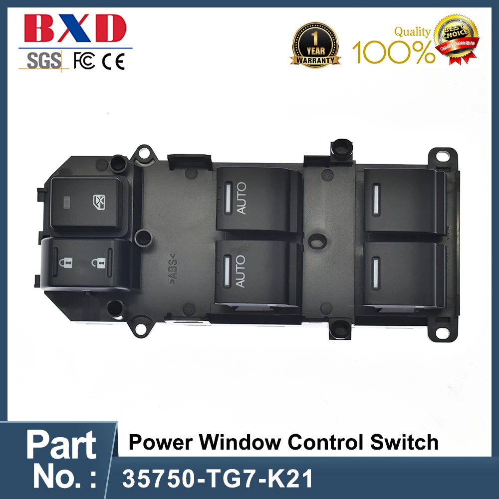 

Power Window Control Switch 35750-TG7-K21 35750-SZA-A31 35750TG7K21 35750SZAA31 Fits For Honda Accord 2008-2012 Car Accessories