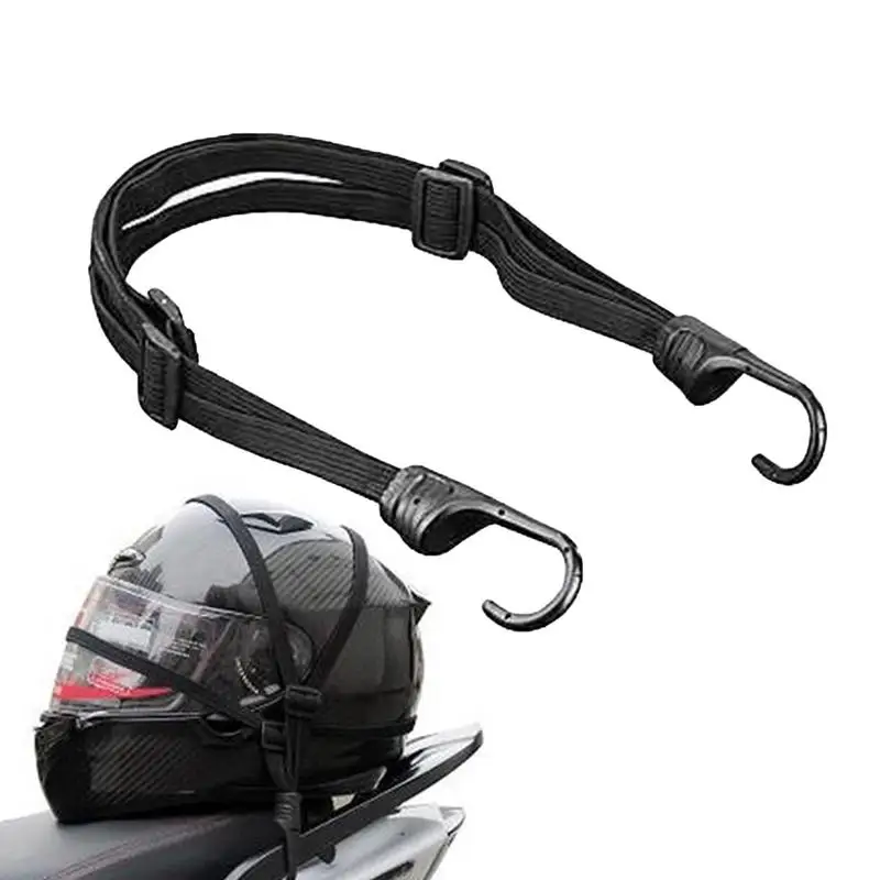 Motorcycle Straps Retractable Luggage Fixed Strap Multi-Function Elastic Rope 2 Hooks Travel Transport Motor Sports