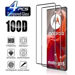 Enhanced 9H Curved Edge Glue Screen Protector - Pack of 2/4 for 2 Pieces (For Moto G85)