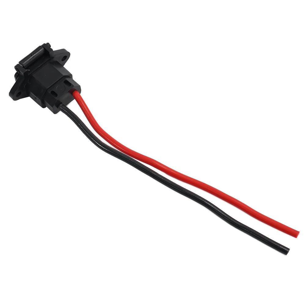 

Practical Motorcycle Socket Charger Electrical 16cm Wire E Bike With Cable ABS + Copper Connector Plug Electrical