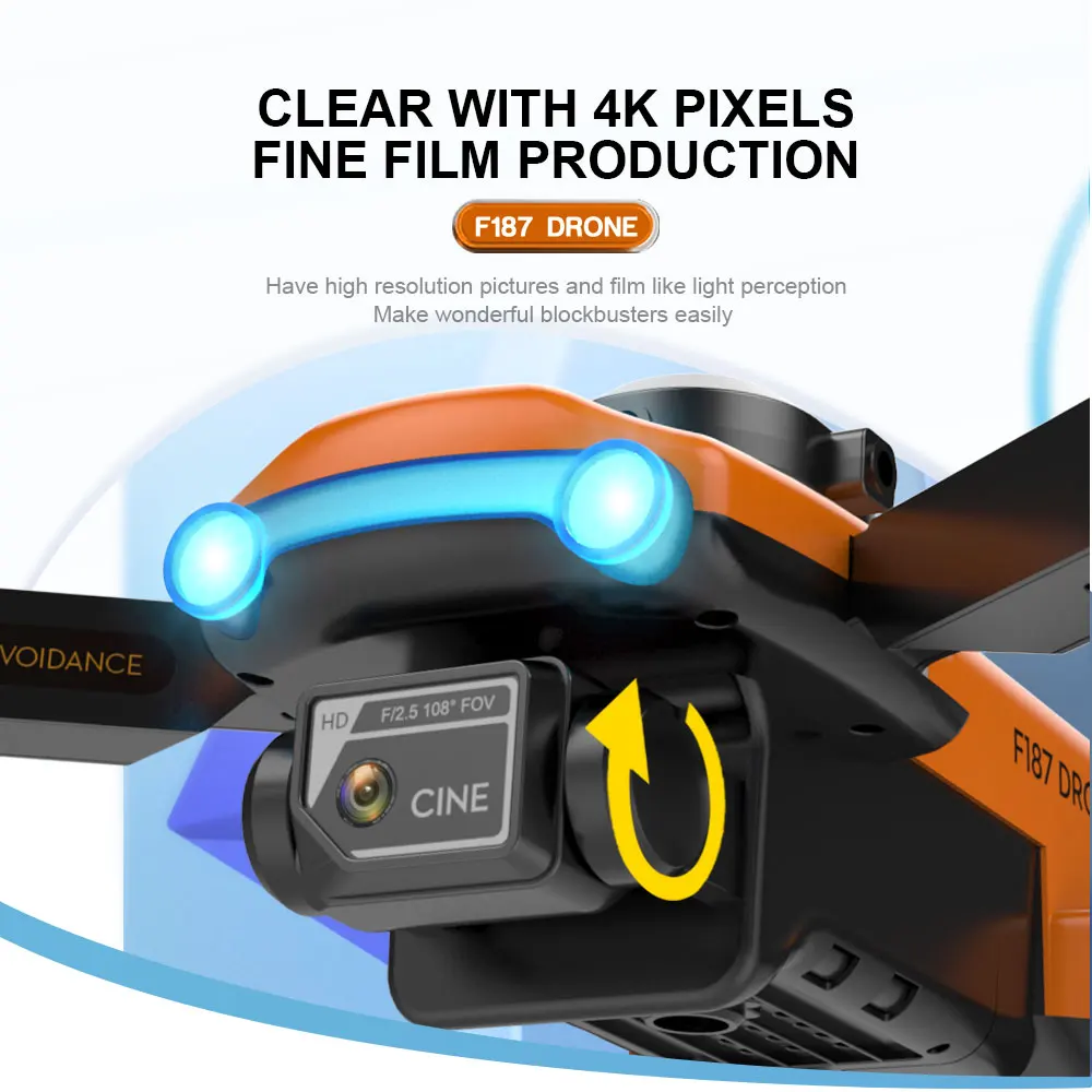clear with 4k pixels fine film production f187 drone have high