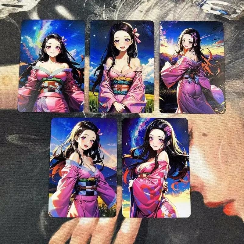 

5 шт./набор, самодельные персонажи аниме «Демон Slaye Kawaii Kamado Nezuko»