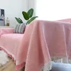 Woven Cotton Sofa Cover Blanket Solid Color Non-slip Sofa Towel for Living Room Furniture Decor Tapestry Couch Cover 4