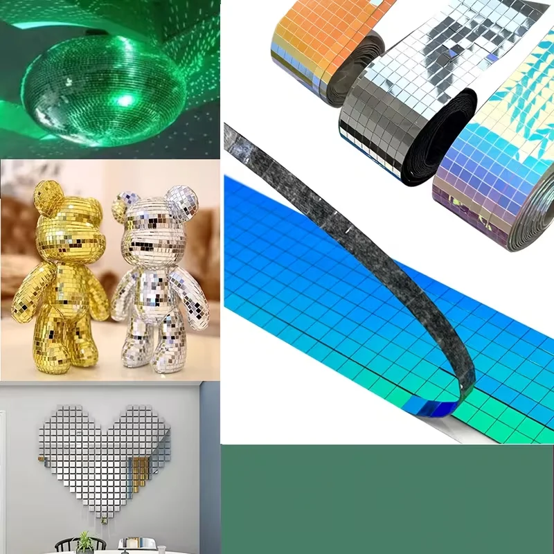 1600-Piece Vibrant Self-Adhesive Mosaic Tiles for Disco-Themed Decor and Crafting