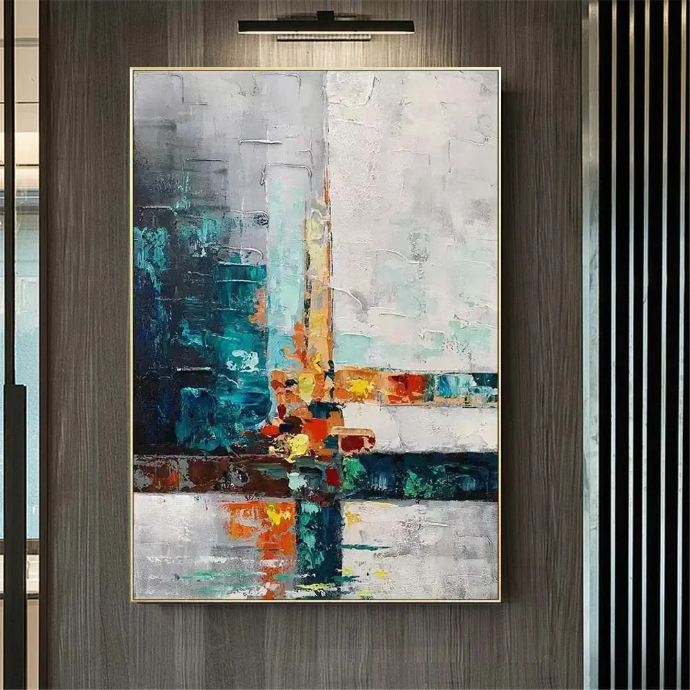 ミニマリストのモダンな手描きの風景油絵F ミニマリストのモダンな手描きの風景油絵