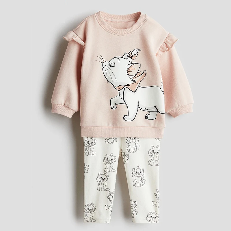 Boys Autumn New Long Sleeve Outfits Cartoon Tops+Sweatpants Two Piece Set Outer Wear Children Casual Hoodies Pants Tracksuits 3