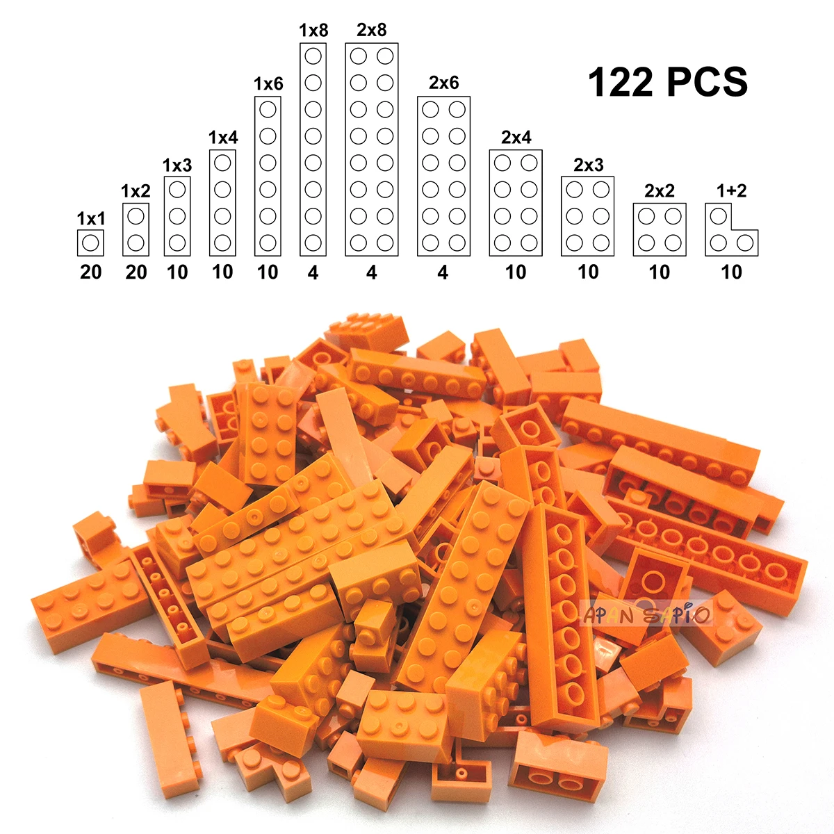 Orange 122pcs