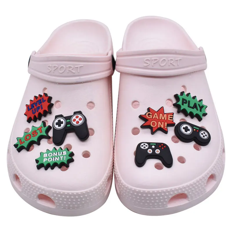

Hot Sale 1pcs Pins Shoe Accessories For Sandals Buckle With Gaming Pad Decoration Jeans Clogs Buckle Kids Favors Boy Girl Gift