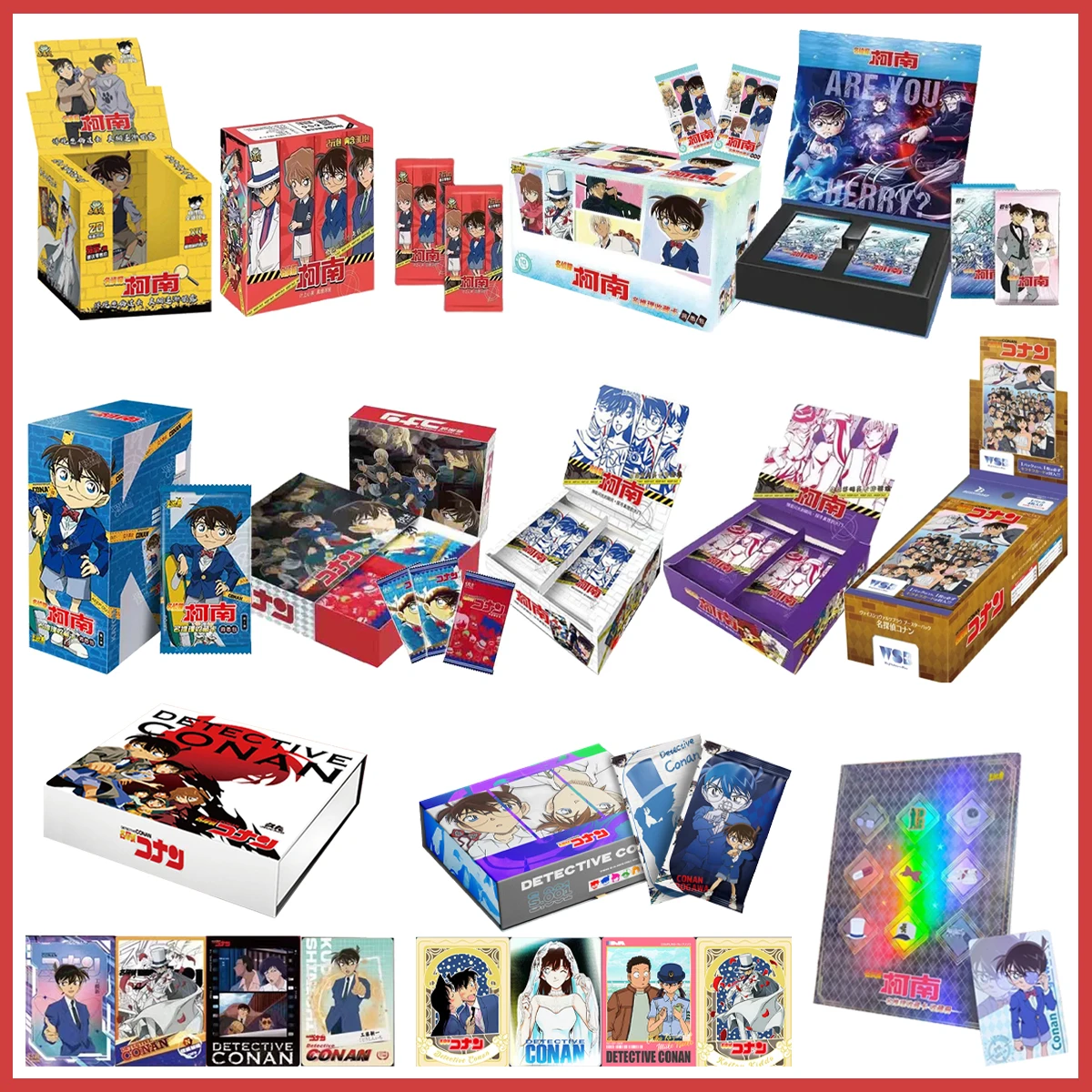 

KAYOU Detective Conan Card Bandai Cards Anime Figures Jimmy Kudo Conan Mouri Ran SSR Rare Collection Card Toys Gift for Children