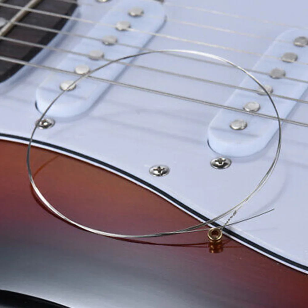 10 Stück einzelne Gitarrensaiten als Ersatz für E-Gitarre, 1., 2., 3. E-Saite (.009), Nickellegierung, superleichte Saiten – Detail 3