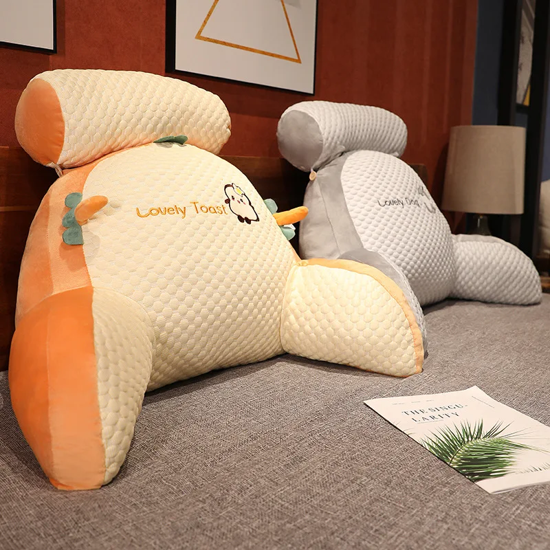 YOMDID All Season Reading Pillow Office Sofa Bedside Back Cushion for Chair Bed Lumbar Support Cushions Backrest with Headrest reading pillow sofa pillow sofa cushion