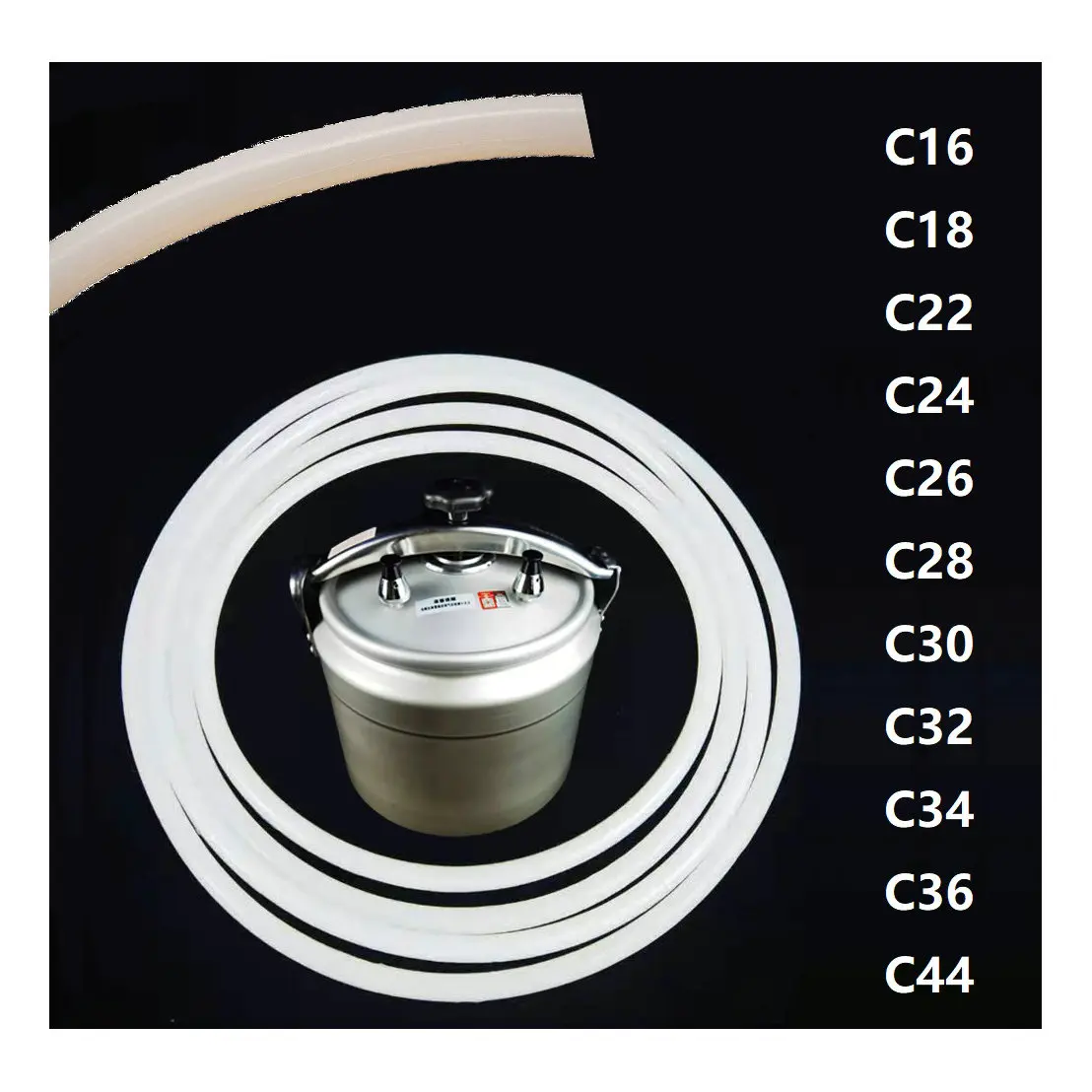 Clear Silicone Rubber Gasket Seal Ring For Home Pressure Cooker - 16-24cm Replacement