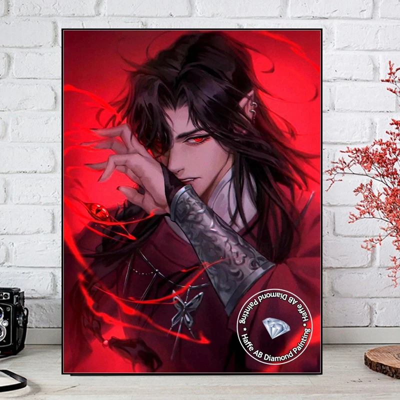 Anime Tian Guan Ci Fu Diamond Painting AB Full Drills Hua Cheng Xian Lian Heaven Official's Blessing Cross Stitch Art Decor For diamond painting,diamond painting accessories