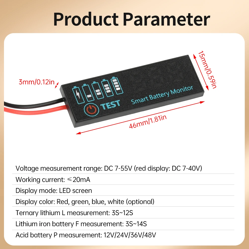 12V/24V/36V/48V 배터리 충전 표시기 보드 18650 리튬 이온 리포 리튬 배터리 레벨 표시기 테스터 용량 테스터 미터