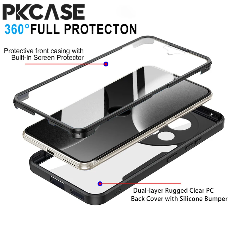 360 Full Screen Protector Case - Shockproof Full Coverage Cover