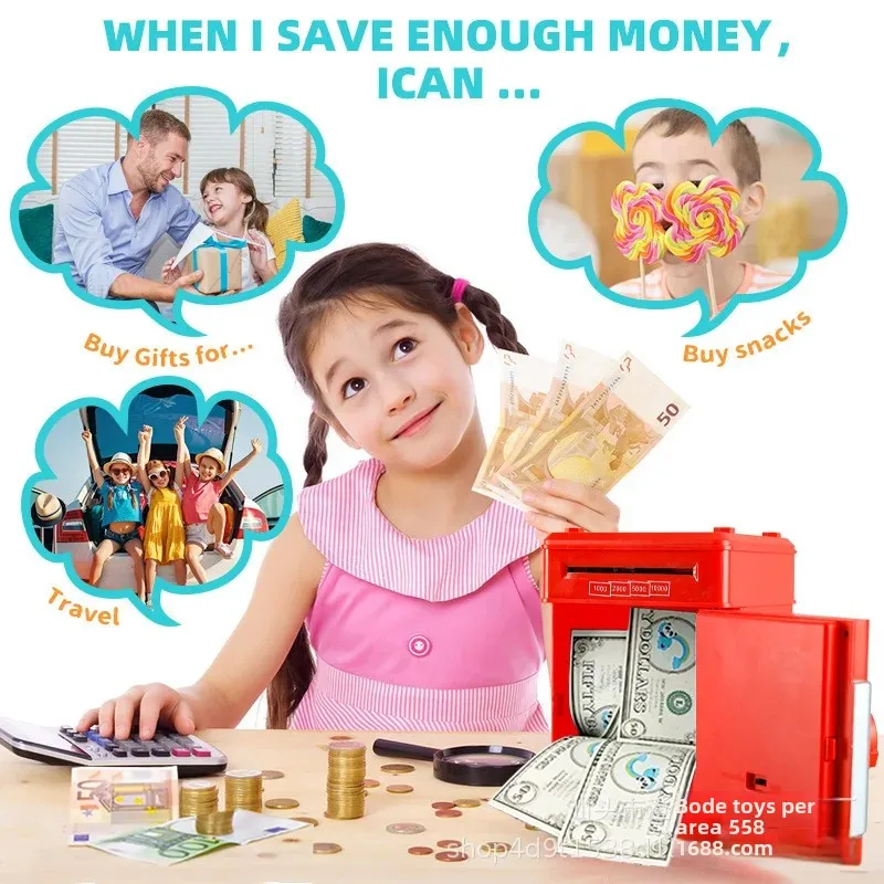 Mini Cross-Border Children's Safe Box Small Change Storage Canister Early Education Anti-Theft Fingerprint Password