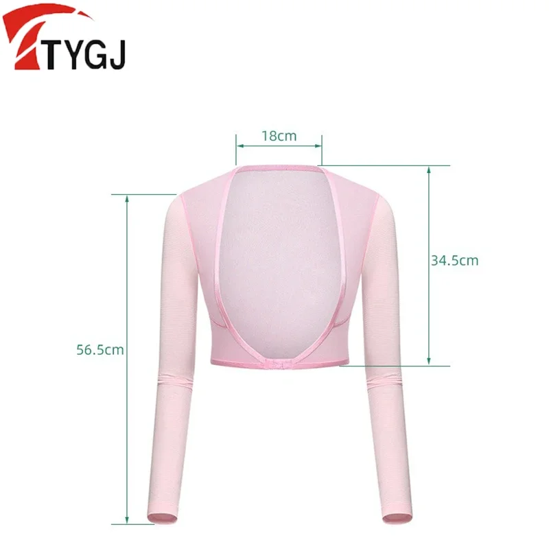 TTYGJ Golf Sun Protection Sleeve Ice Silk Sun Protection Shawl Women's Anti-UV Golf Tops Ladies Breathable Thin Arm Sleeves