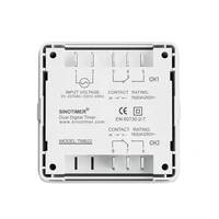 Two Groups Output Separate Control 7 Days Weekly Programmable 2 Channels Timer Switch Time Min. 1 Second Interval Clock 2