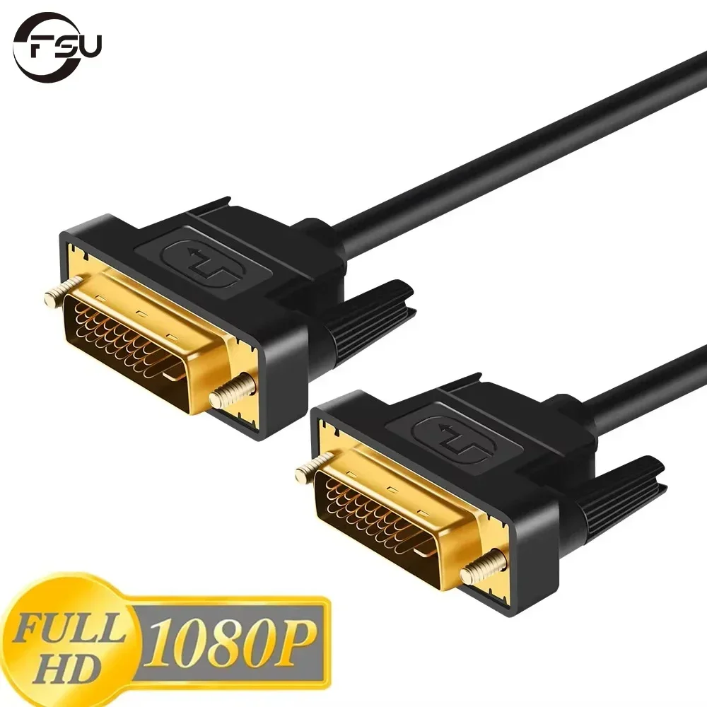 FSU High Speed DVI Cable 1M 1.8M 2M 3M Gold Plated Plug Male-Male DVI TO kable 1080p for LCD DVD HDTV XBOX