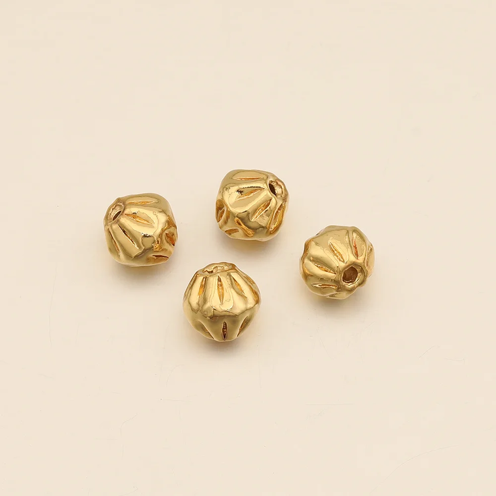 Cordial Design 50Pcs 8*9MM Jewelry Findings & Components/Genuine Gold Plating/Hand Made/Copper/Round Shape/DIY Bracelets Beads - cordial