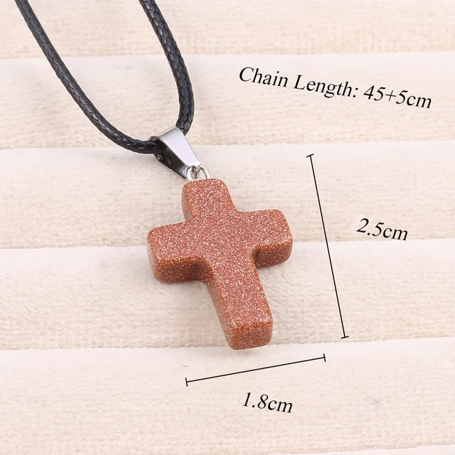 Cross Shape Pendant Natural Stone Agates Charms Jaspers Quartz Cross Beads  for Jewelry Making Bracelet DIY Earrings 18x26mm - AliExpress