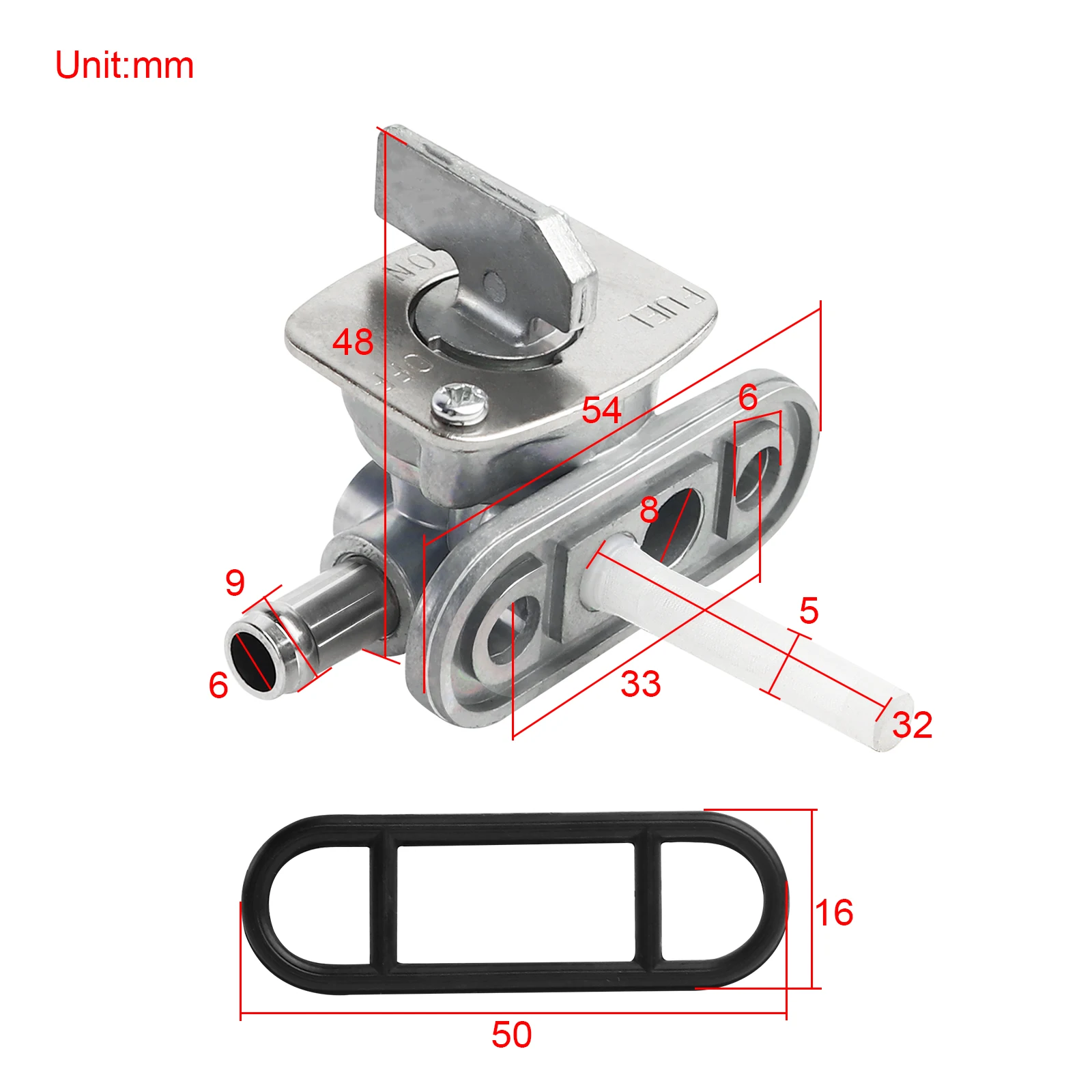 Motorcycle Fuel Switch Valve Petcock Tap for Yamaha YZF R1 YZF-R1 YZF 1000 1000R YZ 80 490 XJ900 XT600 FZS 600 1000FZ400 TDM850