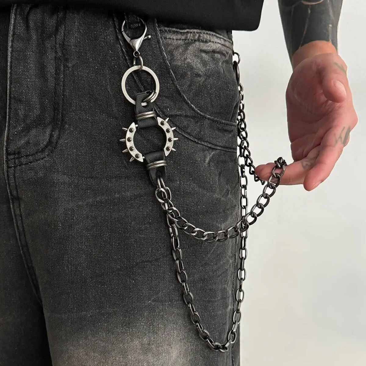 SalirconPunkStyleMetalFashionWaistChainJeansKeyringMenAccessoriesTrendHipsterPantsJeanPendantKeyringJewelry-AliExpress36