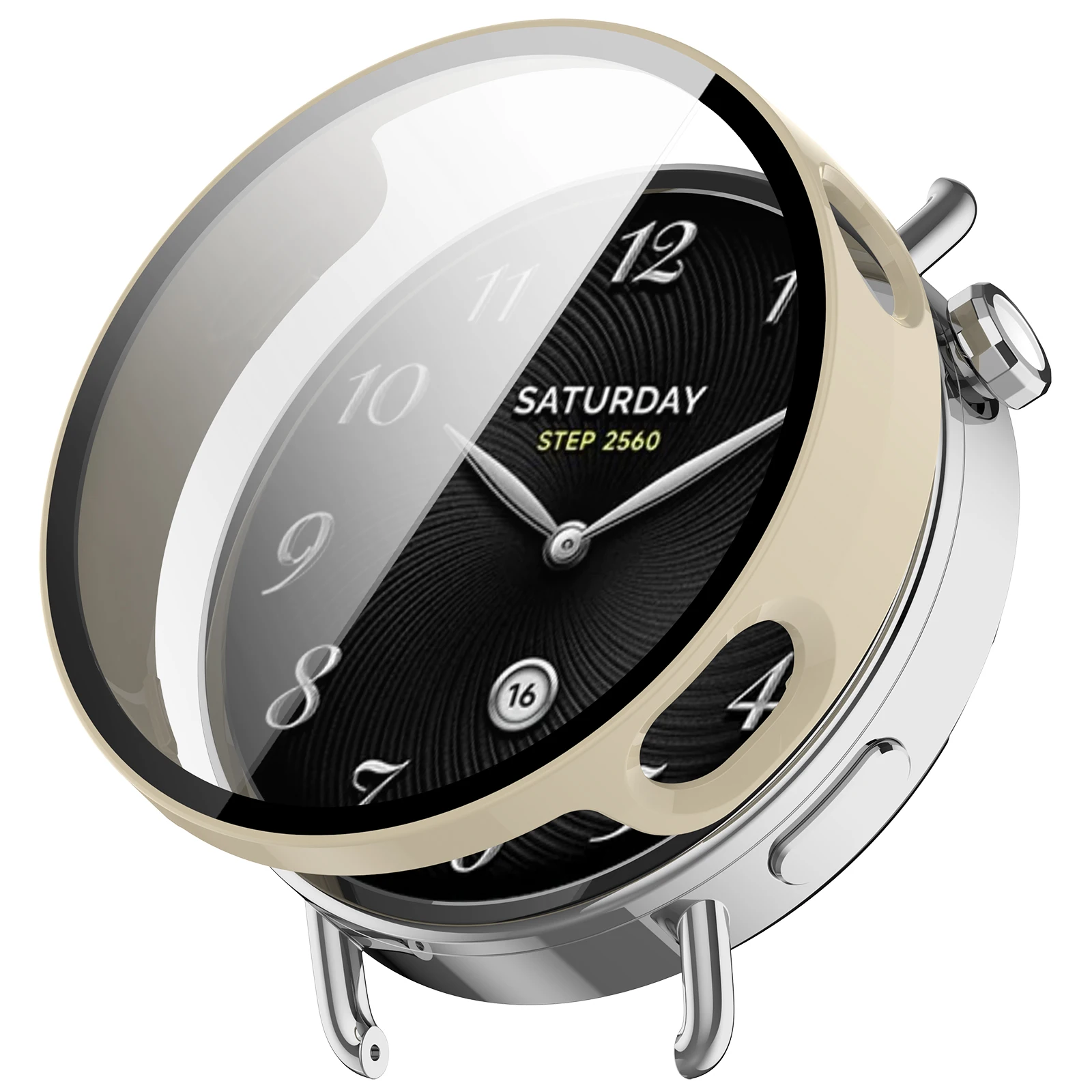Enhanced Protective Case with Screen Protector for Smartwatch - 2-in-1 Durable Shell with Tempered Glass Film