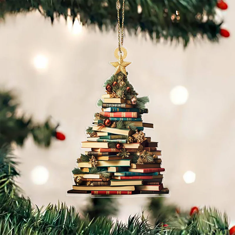 Creative Christmas Tree Car Pendant New Christmas Acrylic Holiday Home Decoration Car Interior Decoration