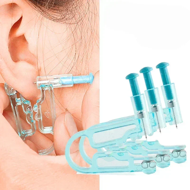 Disposable Ear Piercing Gun Kit With Rack Healthy Safety Earring Nose Piercer Tool Machine Sterile Body Jewelry No Inflammation